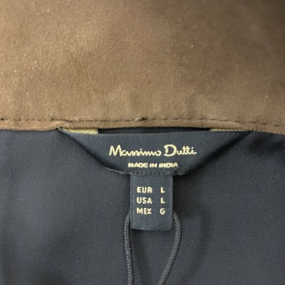 Massimo Dutti Womens Straight Skirt L Large Brown Suede Goatskin 5319/849 NWT - Picture 6 of 13